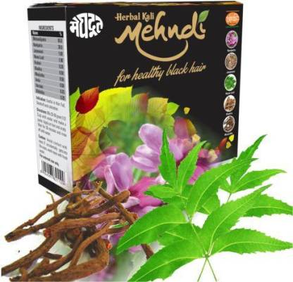 MEGHDOOT Herbal Kali Mehandi 100gm (Pack of 2) , Black - Price in India,  Buy MEGHDOOT Herbal Kali Mehandi 100gm (Pack of 2) , Black Online In India,  Reviews, Ratings & Features 
