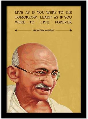 Inspirational Quotes Of Mahatma Gandhi Mahatma Gandhi Quotes Wall Frame | Mahatma Gandi Wall Poster | Motivational  Quotes Frame For Office