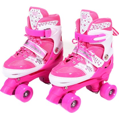 Childrens Adjustable Inline Skates/Inliners with Light-up Wheels Various Colours and Sizes 