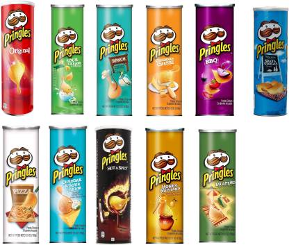 Pringles Original Multipack Flavoured Potato Chips Combo, Pack of 11 [1 ...