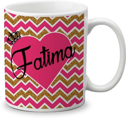 Gifts Zone Beautiful Fatima Name Pink And Yellow Pattern Design Printed Coffee Best Gifts For Girls Birthday Anniversary Mgz 287 Ceramic Coffee Mug Price In India Buy Gifts Zone Beautiful Fatima Name Pink And Yellow