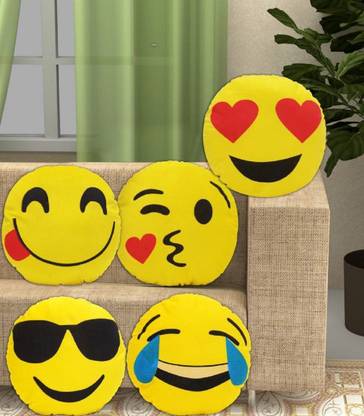 Venton Microfibre Smiley Cushion Pack of 5