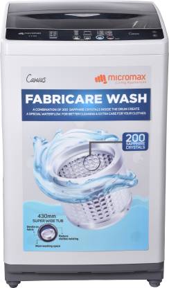 Micromax 7.2 kg Fabricare Wash Fully Automatic Top Load Grey
