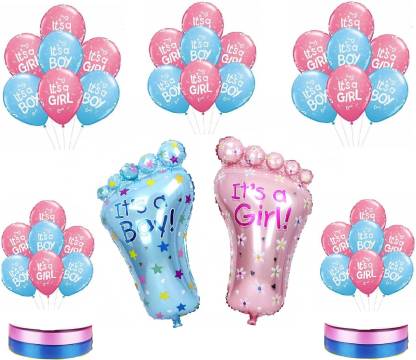 Tiank Innovation Baby Shower Combo Baby Shower Decoration Welcome Baby Decoration Material Baby Shower Foil Balloons Boy Or Girl We Love You Baby Shower Price In India Buy
