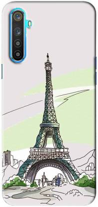 NDCOM Back Cover for Realme 6i Eiffel Tower Printed