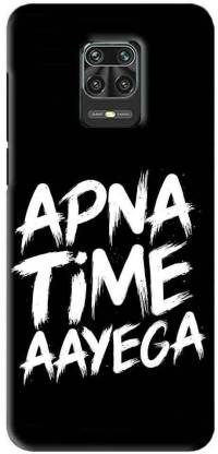 NDCOM Back Cover for Redmi Note 9 Pro Max Apna Time Ayega Slogan Printed