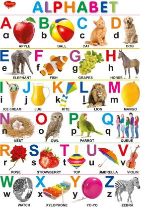 ENGLISH Alphabet Wall Chart: Buy ENGLISH Alphabet Wall Chart by SAWAN at  Low Price in India 