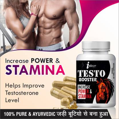 inlazer Testo booster herbalcapsules for enhance male power 100% Pure  Ayurvedic