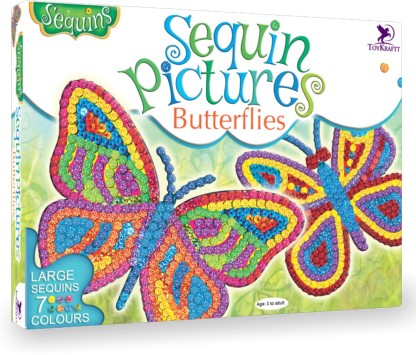 Toykraft Sequin & Sand Art Combos Butterflies 