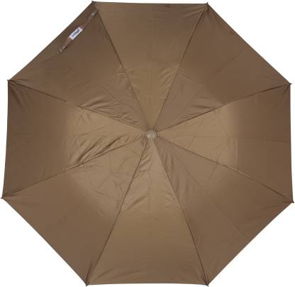 ORANGE 2 Fold Mono Silver Brown Umbrella  (Brown)