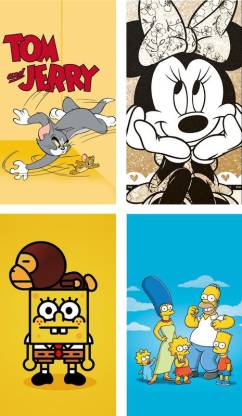 pack of 4 kids room poster cartoon poster for room wall(no need of tape)  Paper Print - Animation & Cartoons posters in India - Buy art, film, design,  movie, music, nature and