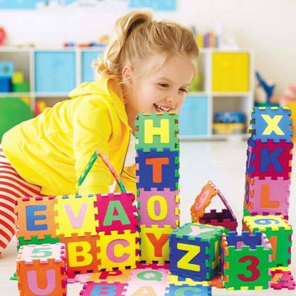 Haulsale Non Toxic Alphabet Eva Foam Puzzle Mat Abc Numbers 0 To 9 Flooring Mat For Kids Learn Play With Interlocking Puzzle Pieces Non Toxic Alphabet Eva Foam Puzzle