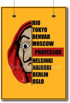 Money Heist I La Casa De Papel I Bella Ciao I Professor I Wall Poster A3 Fine Art Print Peacockride Posters Personalities Posters In India Buy Art Film Design