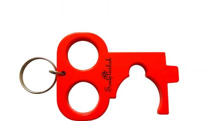 Sculptvriksh Stv01o4 Sculptvriksh Covid 19 Contactless Multifunctional Compact Bottle Opener Tool No Touch Sturdy Door Opener 2 Finger Design Personal Safety Tool With Keyring Multifunctional Anti Covid Tool Bottle Opener Set Price