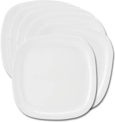 Milton Pack Of 6 Melamin Square Round Melamine Buffet Plate Dinner Set In India At Flipkart Com Milton Pack Of 6 Melamin Square Round, White Round Melamine Dinner Plates