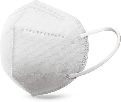 scrafts Basics K-N95 CE Approved Non-Woven KN95 Protective Mask With Elastic Earloop & Nose Clip (White, 3 Pcs, Made in India)