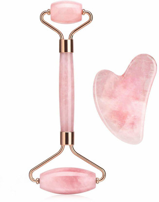 rose quartz roller spa set