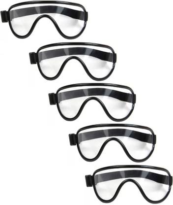 Bacfree Black Frame With Black Strap Safety Goggles Protective Safety Glasses Virus Dust Pollution Protector For Eyes Pack Of 5pcs Power Tool Laboratory Safety Goggle Price In India Buy