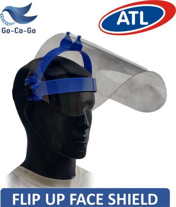Atl Go Co Go Flip Up Face Shield Replaceable Visor Adjustable Strap One Size Fits All