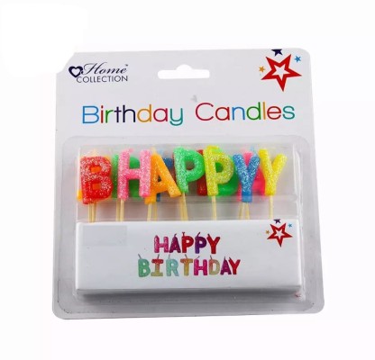 Birthday Candles Set,24 PCS Metallic Cake Candles Include 6 Long Thin Candle with Holders+HAPPY BIRTHDAY Letter Candles+5 Metallic Love Shape Cupcake Candles for Wedding Party Baby Shower Gold 