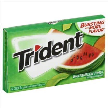 TRIDENT Sugar Free Gum Watermelon Twist WATERMELON Chewing Gum Price in ...