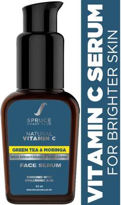 Spruce Shave Club 40% Vitamin C Serum with Hyaluronic Acid for Brighter Skin, Anti Ageing, Fine Lines & Radian Skin