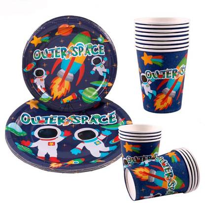 Hippity Hop Space Theme Paper Plates Solar System Outer Space Birthday Party Supplies Tbale Decorations 9 Inch Plates Pack Of 10 Price In India Buy Hippity Hop Space Theme Paper Plates