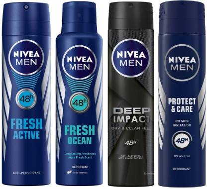 Terugroepen Gebakjes werkzaamheid NIVEA Men deorant for men deo deo combo of 4 pc deo for men Body Spray -  For Men & Women - Price in India, Buy NIVEA Men deorant for men deo