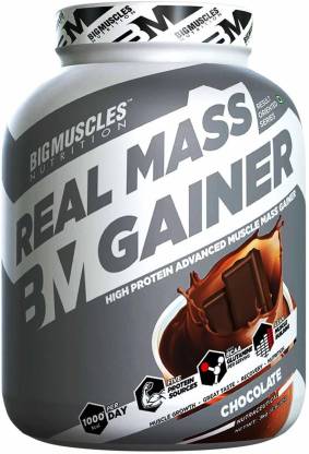 BIGMUSCLES NUTRITION Real Mass Gainer 3Kg Weight Gainers/Mass Gainers