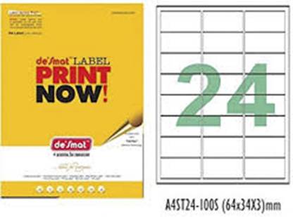 DESMAT A4 Size Paper Labels Sticker For Laser, Inkjet ...