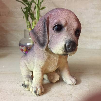 Acxserene Cute And Adorable Beagle Puppy Dog Showpiece For Home Decor Interior Decoration Item Animal Decorative 15 Cm In India - Dog Home Decor Items