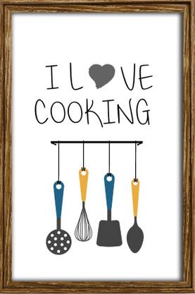 The House Of Memories Kitchen Wall Decor I Love Cooking Plaque Frame Kitchen Quote Wall Art Wall Decorative Piece 12 X 18 Price In India Buy The House Of Memories Kitchen