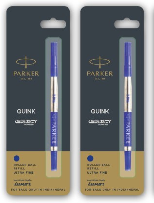 20X Parker ultra fine navigator roller ball pen refill set 20 blue new sealed 