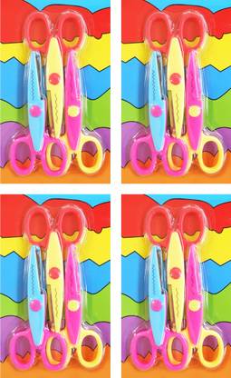 Flipkart Com Parteet Art And Craft Zig Zag Paper Cutting Scissor For Kids Pack Of 12pcs Scissors Art And Craft Zig Zag Paper Cutting Scissor