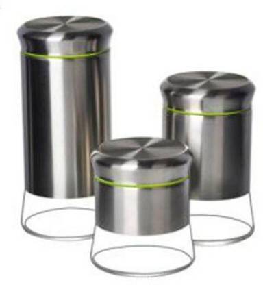Kitchen Queen Stainless Steel Plated Glass Kitchen Canister Airtight Food Storage Canisters Visible Window Seasoning Cereal