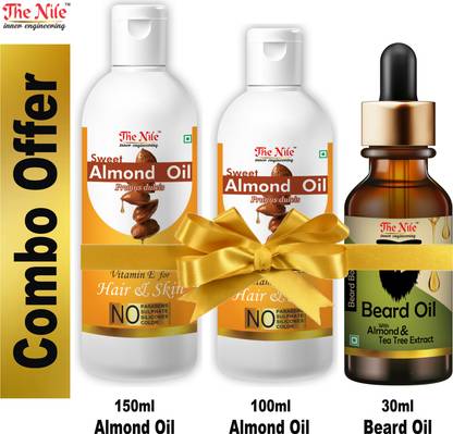 The Nile Pure Cold Pressed SWEET ALMOND OIL with Vitamin E for Hair Regrowth & Body The Nile Pure Cold Pressed SWEET ALMOND OIL with Vitamin E for Hair Regrowth & Body