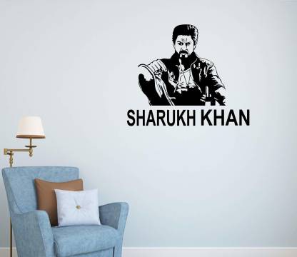 Customscart 65 cm Shahrukh Khan Wallsticker (Vinyl 65 cm x 50 cm) Self ...