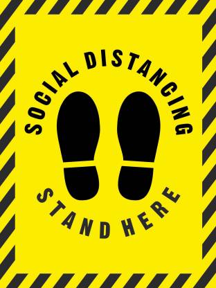Social Distancing Floor Stickers, Large Vinyl Floor Stickers