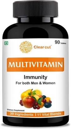 clearcut multivitamin multimineral prebiotic probiotic immunity 90 tablets