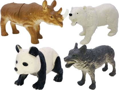 Toyify Pack Of 4 Wild Animals Figures Toys, Realistic Small Size Animal Figurines Vinyl Plastic Jungle Toyify Pack Of 4 Wild Animals Figures Toys, Realistic Small Size Animal Figurines Vinyl Plastic Jungle