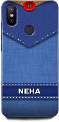 Wallcraft Back Cover For Mi Neha Name N Letter Blue Jeans Alphabet Design Wallcraft Flipkart Com
