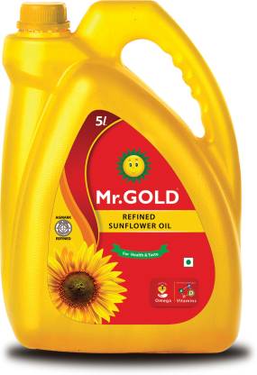 Mr. Gold Refined Sunflower Oil 5 Ltr Can Sunflower Oil Can Price in ...