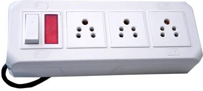 Kwick Box Extension Switch Board 1 Switches 4mtr Long Wire 3 Socket 5a And 15 Amp Indicator Extension Boards 3 Socket Extension Boards Price In India Buy Kwick Box Extension Switch Board 1