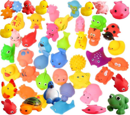 12 Pcs New Born Baby Chu Chu Bath Toys 