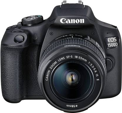 canon eos 1500d dslr camera dual lens kit ef s18 55 is ii 55 250 is ii lens 16 gb memory card carry case