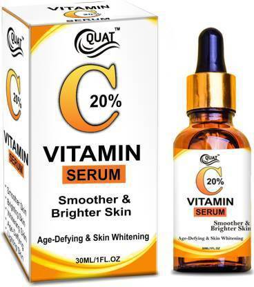 QUAT Vitamin C 20% Night & Day Revitalizing Brightening Facial Serum With Vitamin E Hyaluronic Acid and Retinol