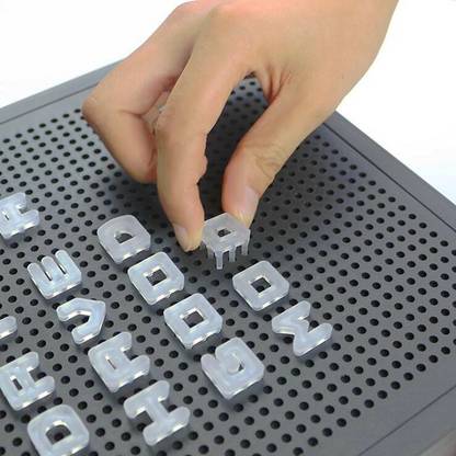 komto LED Messeage Card Light Box Cinematic LED Light Box LED Lighted Peg Notice A4 size Board with Letters and Symbols Personalized Light Box Table Lamp