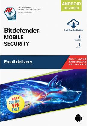 Bitdefender 1 Device 1 Year Mobile Security for Android (Email Delivery -  No CD) Price in India - Buy Bitdefender 1 Device 1 Year Mobile Security for  Android (Email Delivery - No CD) online at 