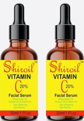 Shiroil Vitamin C 20% Vitamin E Rose Exact Lavender Facial Serum Anti Wrinkle Aging Dark Circles Sun Damage