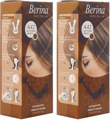 Berina A42 Deep Dark Brown Hair Color Cream 60gm , Dark Brown, Pack of 2 , Dark Brown - Price in India, Buy Berina A42 Deep Dark Brown Hair Color Cream 60gm , Berina A42 Deep Dark Brown Hair Color Cream 60gm , Dark Brown, Pack of 2 , Dark Brown - Price in India, Buy Berina A42 Deep Dark Brown Hair Color Cream 60gm ,
